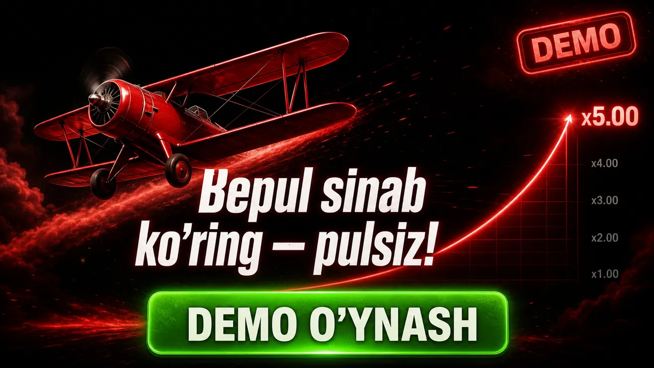 Aviator demo rejimi — ro'yxatsiz bepul o'ynash
